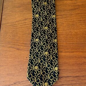Gorgeous Black and Gold Versace Neck Tie